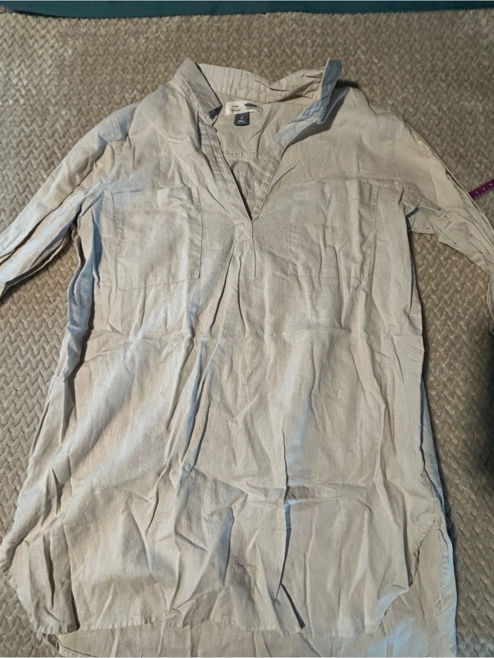 Old Navy Light Beige Women's Long-Sleeve Tunic